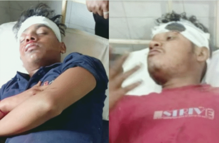 सडक हादसे में बाइक सवार और राहगीर गंभीर रूप से घायल