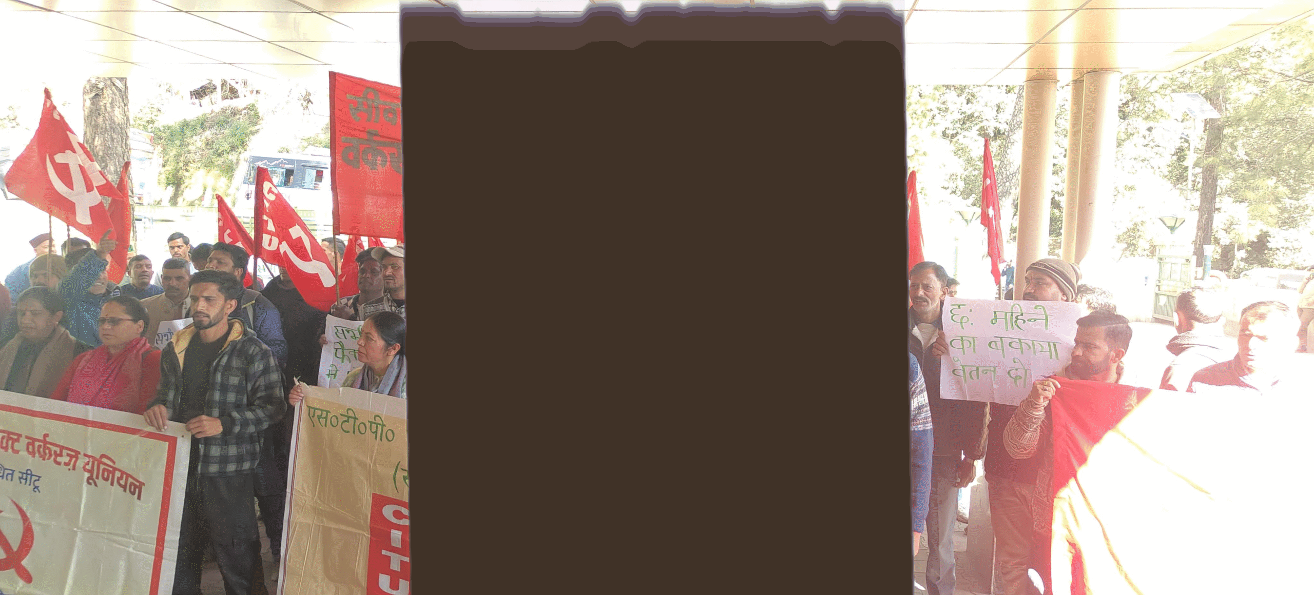 labourer-protest-shimla