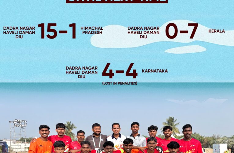 खेलो इंडिया बीच गेम्स और स्थानीय प्रशासन के प्रयासों से डीएनएचडीडी में बीच सॉकर को मिली उड़ान