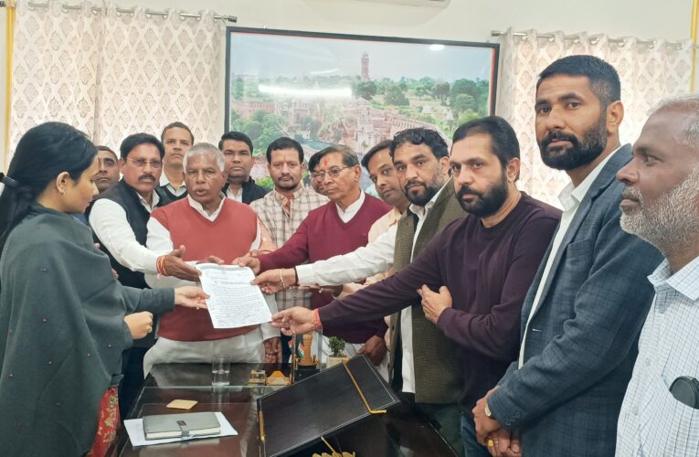 चित्तौड़गढ़ विधानसभा क्षेत्र में मतदाताओं के नाम कटवाने का आरोप, सौंपा ज्ञापन