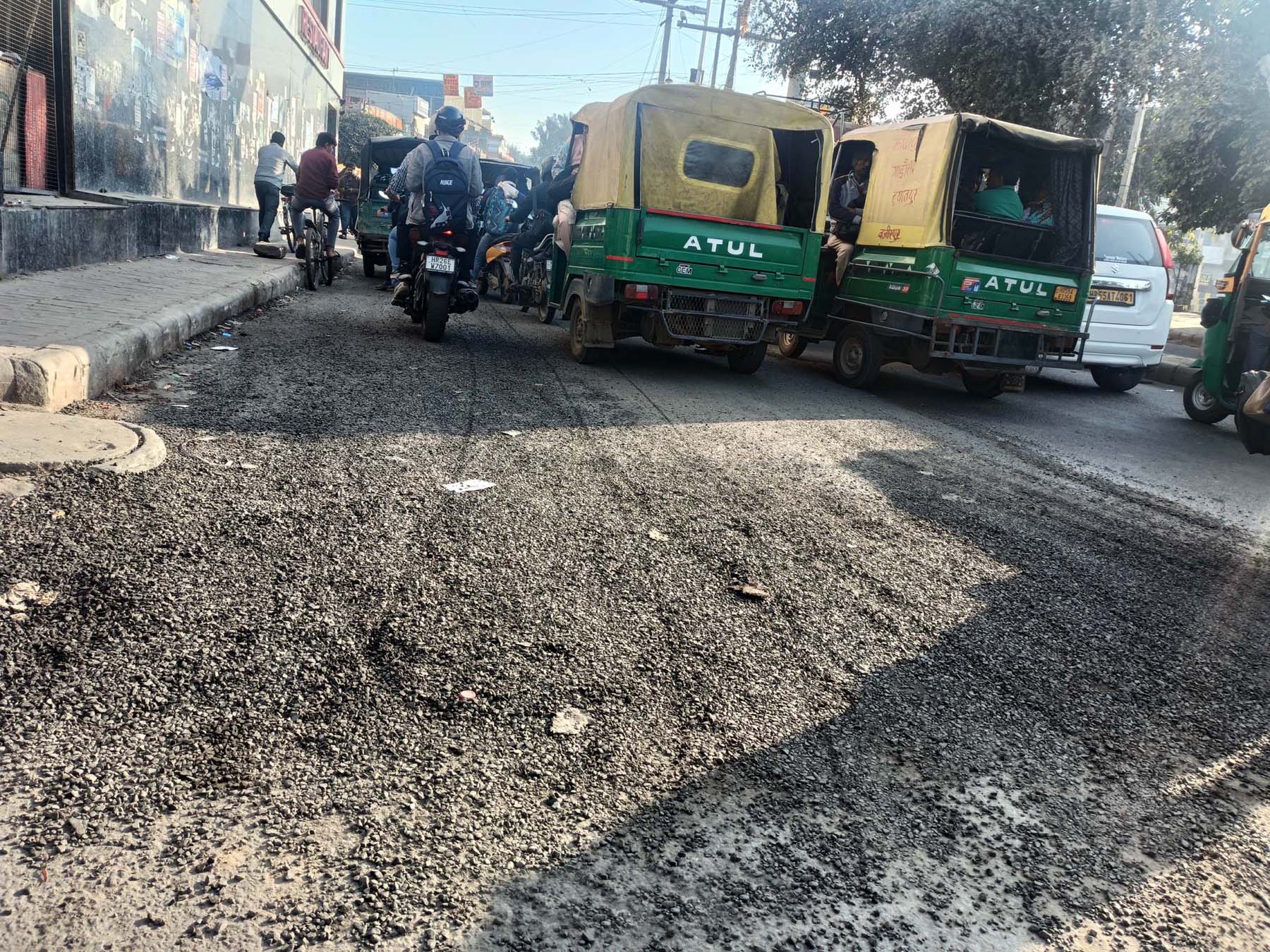 gurugram-patch-work-road-damage
