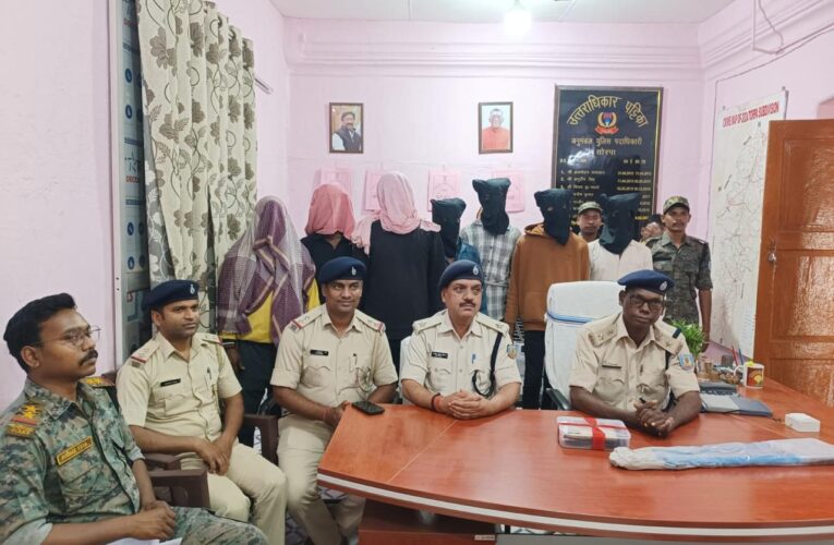 बिजली तार चोरी करते सात आराेपित रंगे हाथ गिरफ्तार