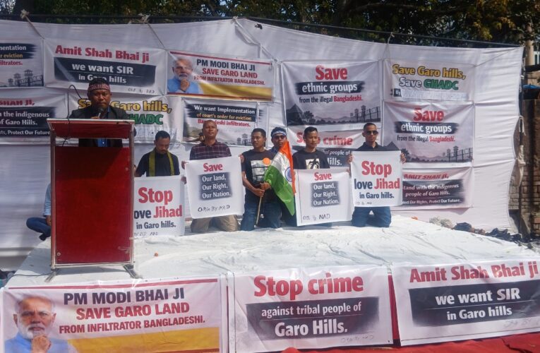 मेघालय के गारो हिल्स में बांग्लादेशी घुसपैठ के खिलाफ जंतर-मंतर पर प्रदर्शन, कार्रवाई की मांग