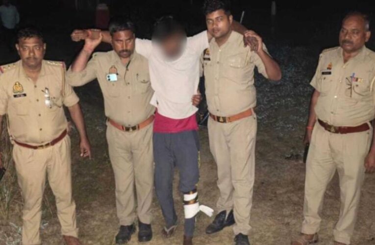 किशोरी का हत्यारोपित पुलिस मुठभेड़ में गिरफ्तार