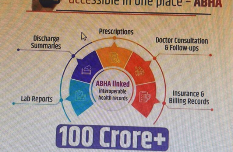 आयुष्मान भारत हेल्थ अकाउंट में हेल्थ रिकॉर्ड्स की संख्या 100 करोड़ के पार
