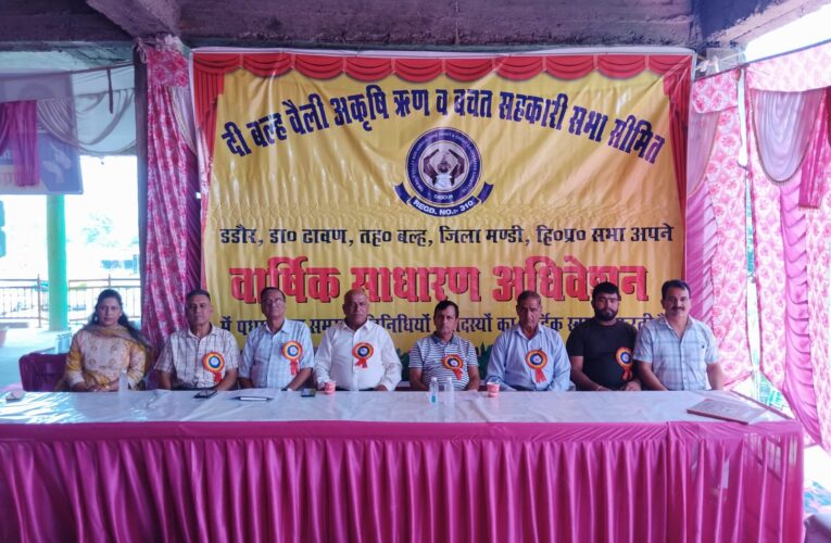 दी बल्ह वेली अकृषि ऋण व बचत सहकारी सभा सीमित डडौर ने कमाया तीन लाख से ज्यादा का लाभ